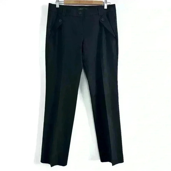 Theory Dony Tailored Wool Blend Black‎ Dress Pants Women’ Size 4 Career Casual - Picture 1 of 8